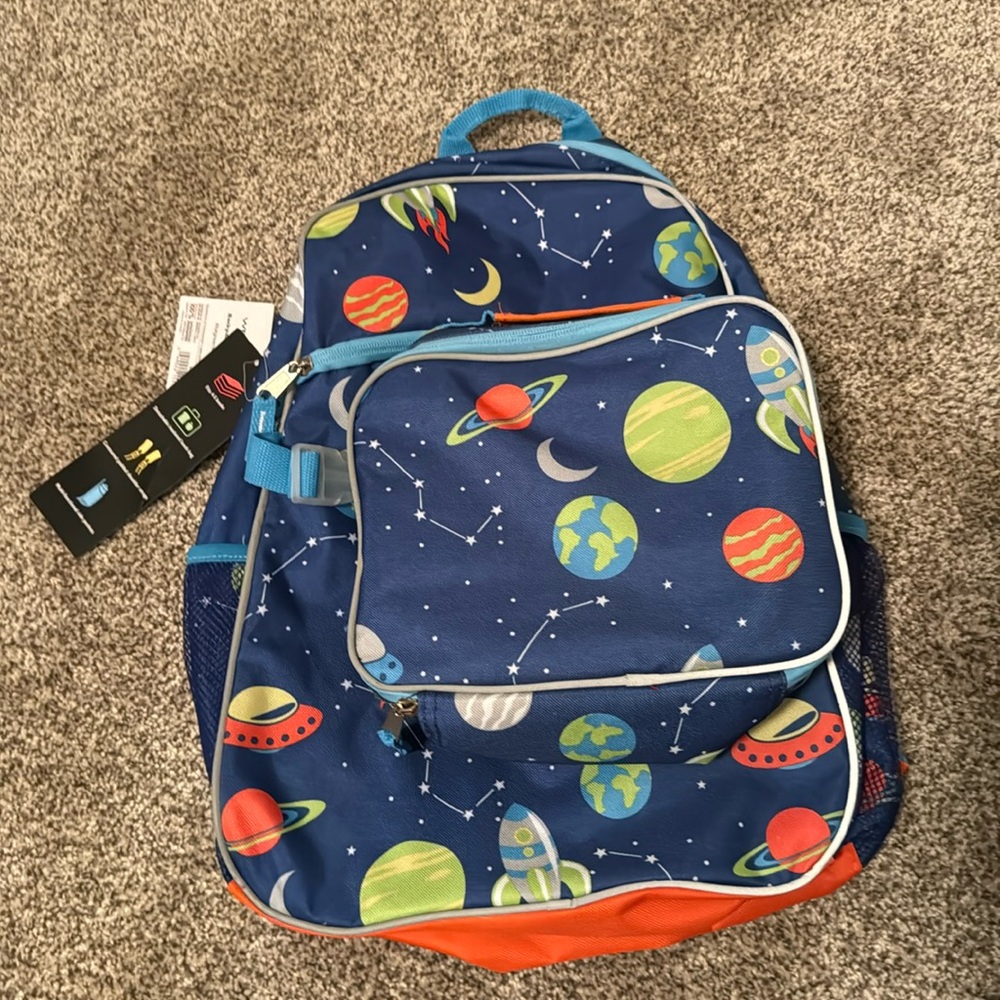 Kids space back pack and lunch box